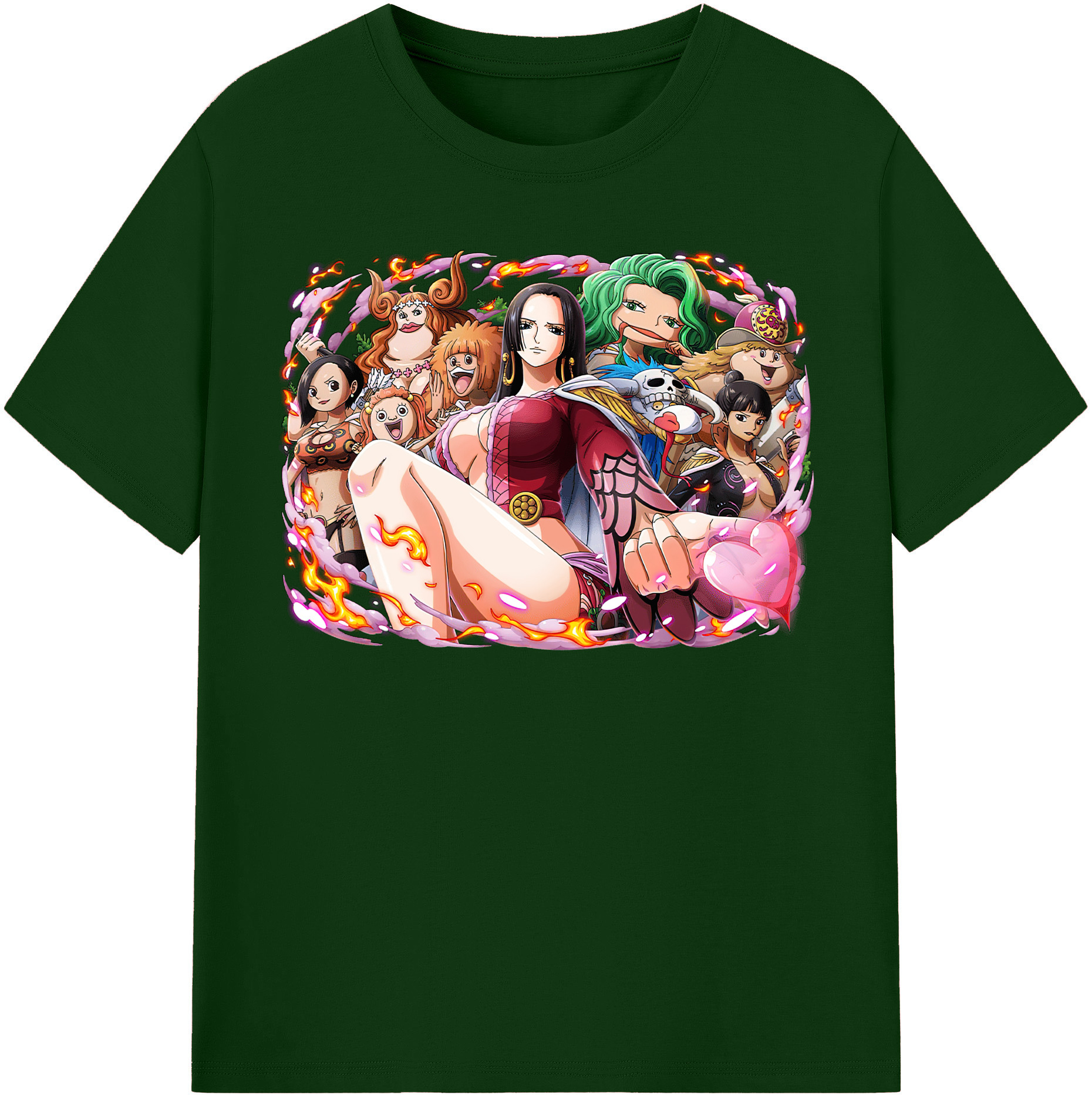 ワンピース ボア・ハンコック ONE PIECE Boa·Hancock 綿100％半袖Tシャツ（フロントプリント）